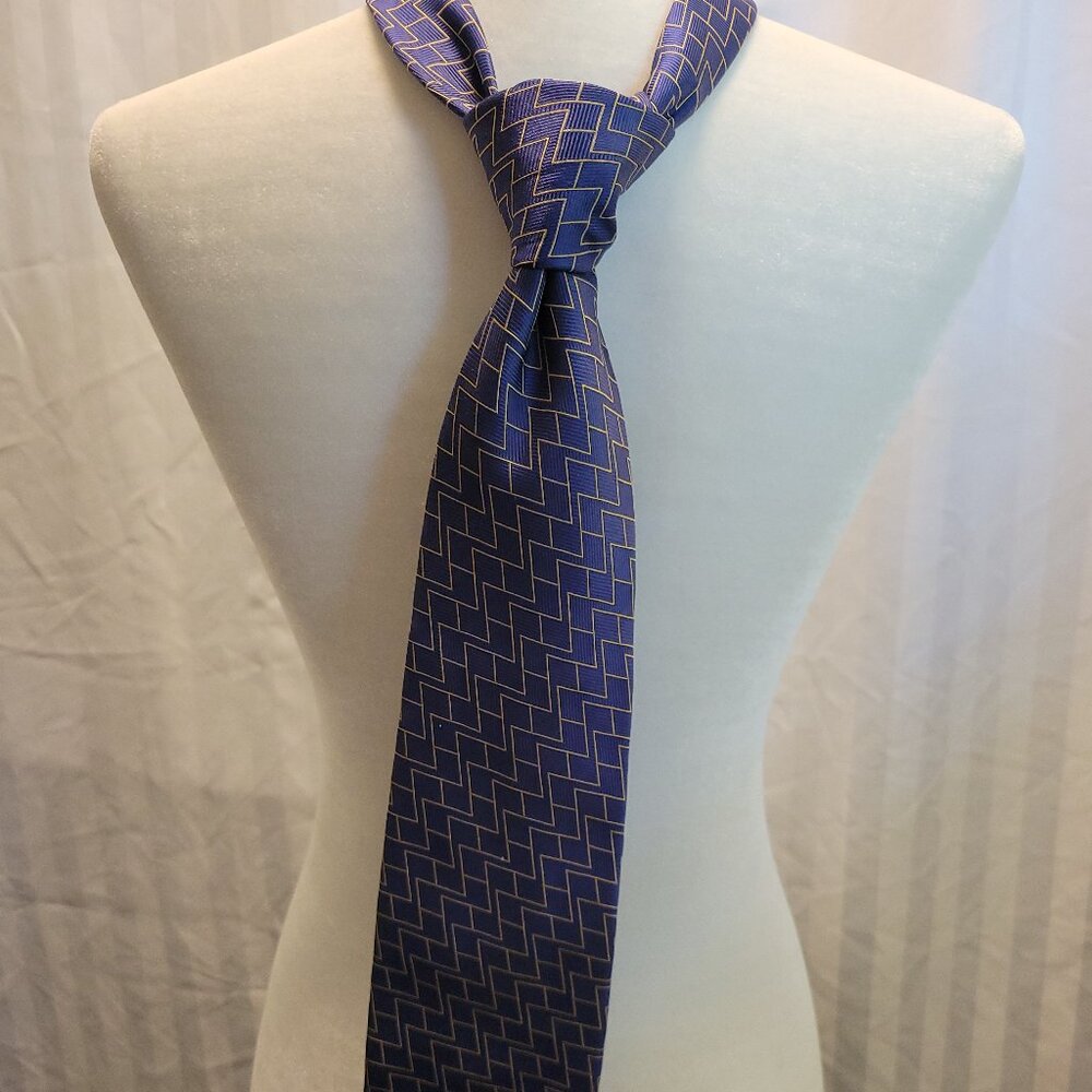 Vintage Dormeuil Blue Silk Neck Tie